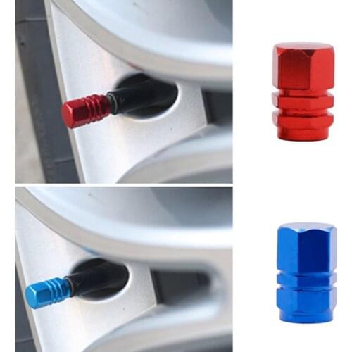4PCS Universal Car Wheel Tire Valve Caps Aluminum Alloy Tire Gas Cap Tyre Rim Stem Covers for All Auto Truck Motorcycle Bicycle