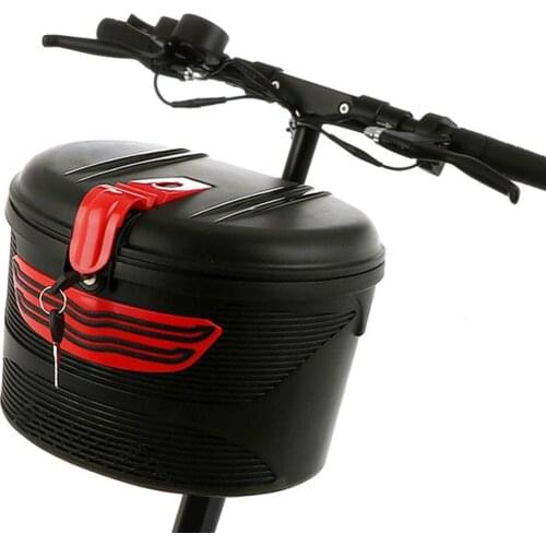 40%HOT Electric Bicycle Mountain Bike Front Hanging Plastic Storage Basket with Lock