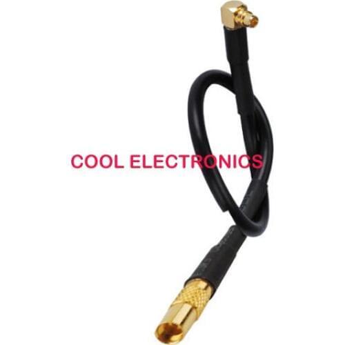 50pcs MMCX Female to Right Angle MMCX male plug pigtail cable jumper RG174 50cm for wireless