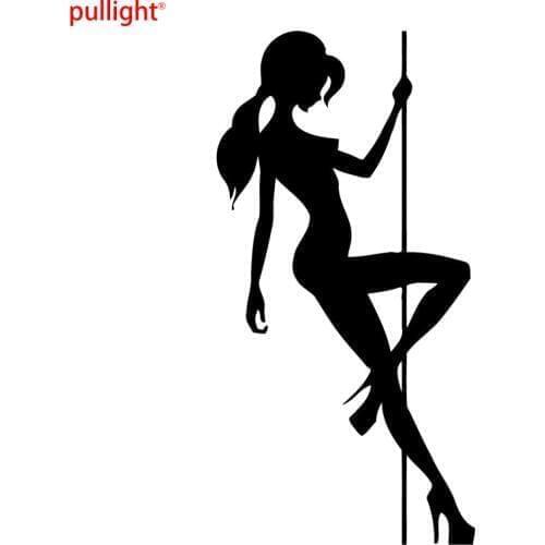 7.5cm*15cm Sexy Girl Pole Dance Beauty Temptation Car Sticker Vinyl Motorcycle SUVs Bumper Car Window Car-Styling