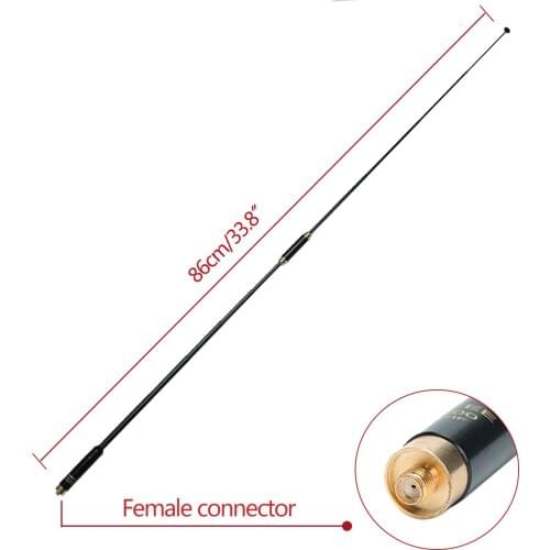 ABBREE AR-800 SMA-Female Telescopic VHF UHF144/430Mhz Antenna for BAOFENG UV-5R UV-82 Series WOUXUN TYT Walkie Talkie