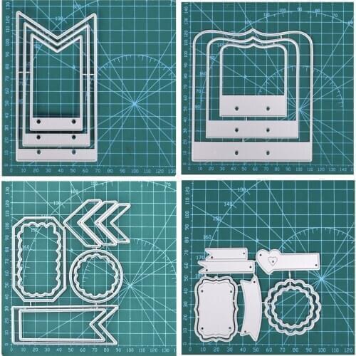 Banner Flag Tag Arrow Label Scrapbooking Metal Cutting Dies for DIY Card Making Pressing Craft New Dies Cut for Embossing Art