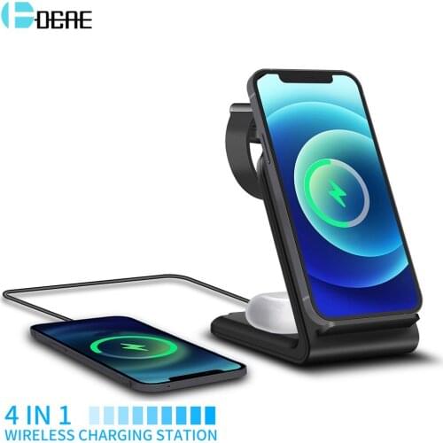 20W 4 in 1 Qi Wireless Charger for iPhone 12 11 XS Max XR X 8 Fast Charging Dock Station For Apple Watch 6 SE 5 4 3 AirPods Pro