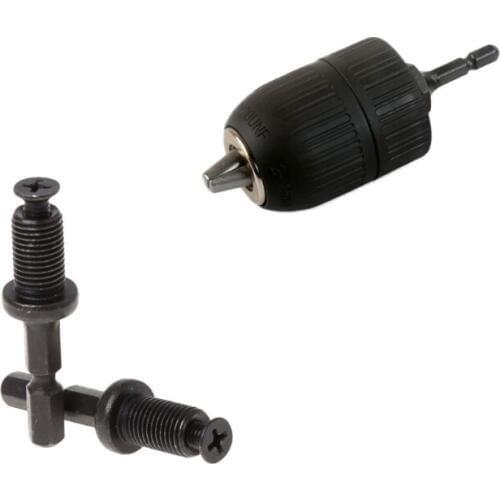 1/4" 6mm Hex Shank Keyless Drill Bit Chuck Adapter Converter Quick Change Tool