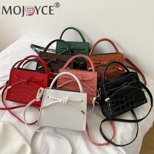 Ladies Bags with Alligator Pattern Print Designed Small Mini Handbags PU Leather Shoulder Crossbody Handbags