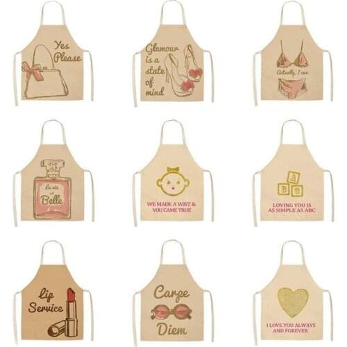 Perfume lipstick high heels pattern apron kitchen cooking accessories Apron Kitchen apron apron for kitchen Women kitchen apron