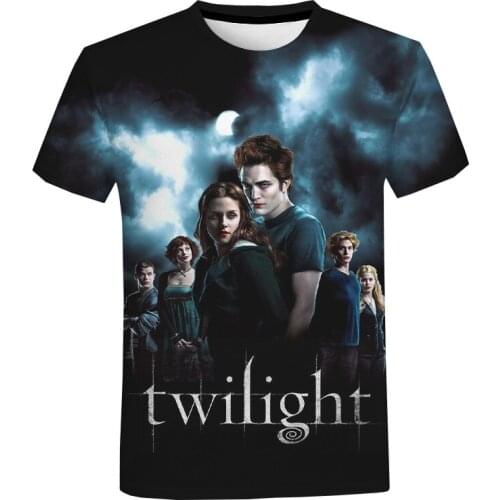 2021 New Arrival The Twilight Saga 3D Print T-shirt Men Women Summer Fashion Casual Short Sleeves Harajuku Streetwear T Shirt