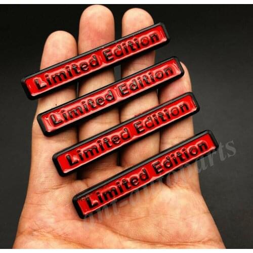 4x Metal Red Limited Edition Car Trunk Fender Rear Emblem Badge Decals Sticker