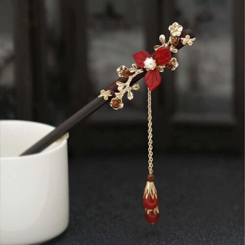 Fashion Wooden Hair Sticks Chinese Style Women Hair Pin Clip Chopstick Headwear Bridal Wedding Jewelry Accessories