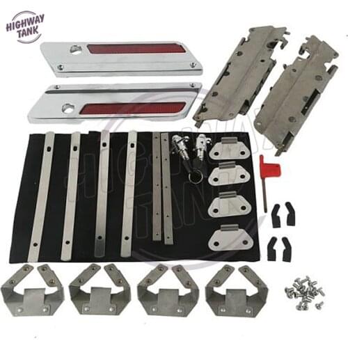 Motorcycle Saddlebags Hard bags Hardware Hinges Latch Lids Lock for Harley Touring Street Glide Road King FLHT FLT 1994-2012