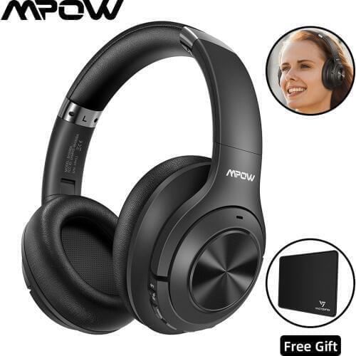 Mpow H21 Bluetooth 5.0 Headphones Active Noise Cancelling Wireless Headset ANC 40 Hours Playtime With Super HiFi Deep Bass Sound