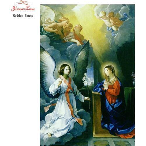 Golden Panno DMC DIY Cross stitch Needlework Sets For Embroidery kits Precise unprinted religion Patterns Counted Cross-stitch