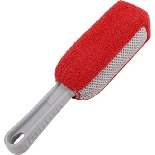 Universal Car Wheel Tire Cleaning Brush Set Tire Rim Sponge Car Wash Brush Auto Wheel Hub Cleaning Tool with Nonslip Handle