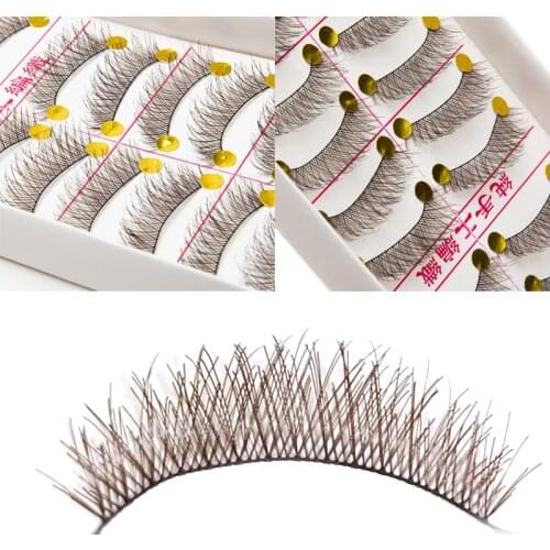ICYCHEER Brown Color 10pairs Lashes Natural False Eyelashes Dramatic Volume Fake Lashes Makeup Eyelash Extension Eyelashes