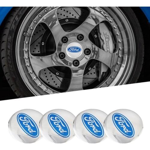 1Set Car Wheel Stickers 56mm Auto Center Hub Cap Decal For Ford Kuga Mondeo Fiesta Escape Ecosport Focus Fusion Ranger Explorer