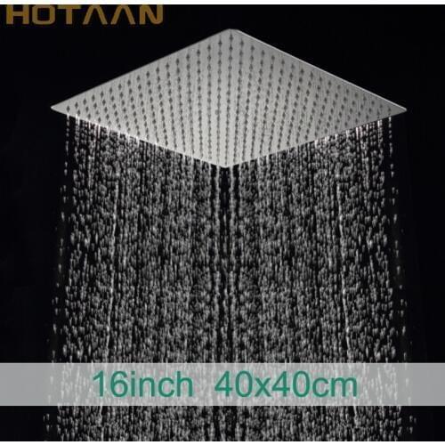 Free Shipping! 16 inch 40x40cm perfect new square bathroom stainless steel rain shower head chuveiro sprinkler Chuveiro