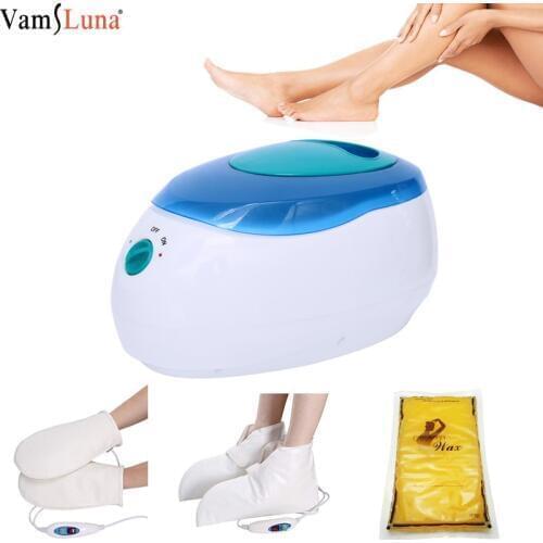 Wax Warmer 2.2L Paraffin Wax Melting Machine With 350g Paraffin Wax & Heated Electrical Booties and Gloves for Hydrating Salon