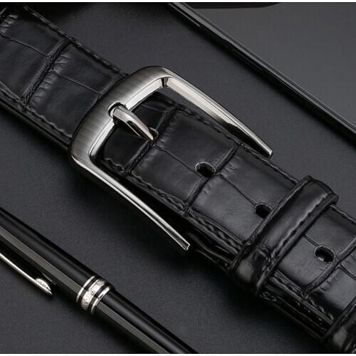 Authentic belt male pin buckle mens belt young people casual youth wild tide crocodile pattern pants belt