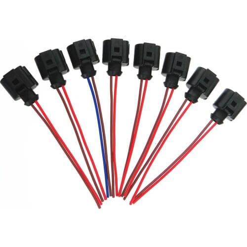 COSTLYSEED Qty 8 Passat B6 B7 CC 2 Pin Pigtail Cable Harnes Plug 1J0973722A for Rear Parking Servomotor A4 Q3 A5 S5 Q5