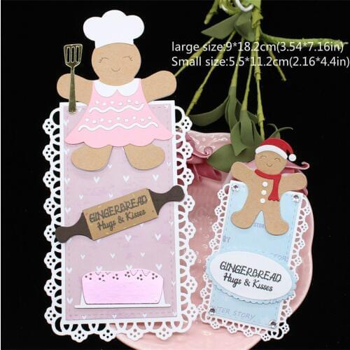 KSCRAFT Gingerbread Man Bookmark Metal Cutting Dies Stencils for DIY Scrapbooking Decorative Embossing DIY Paper Card