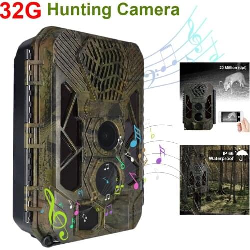 20MP Outdoor Hunting Camera HD 1080P Outdoor Trail Camera Night Vision Motion Activated Hunting Cam for Wildlife Monitoring