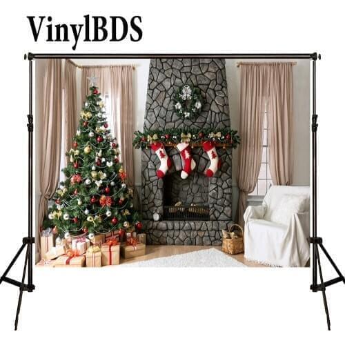 VinylBDS Backdrop Fireplace Sock Curtains Fondo Fotografico De Studio Yellow Box Basket Sofa Backgrounds For Photo Studio