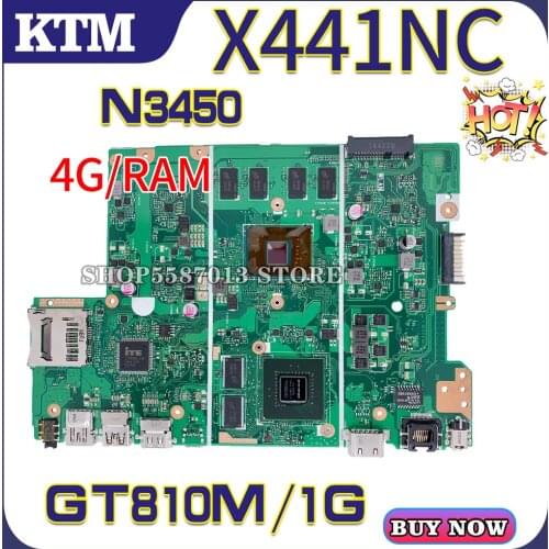 X441N for ASUS X441NC A441N F441N laptop motherboard mainboard test OK N3450 cpu 4G RAM