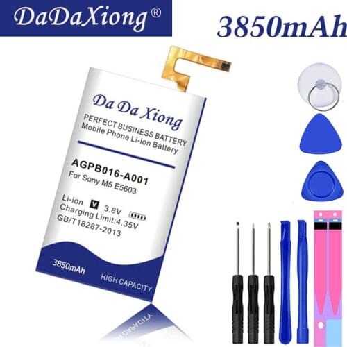 Da Da Xiong 3850mAh AGPB016-A001 Battery for Sony Xperia M5 Battery M 5 E5603 E5606 E5653 E5633 E5643 E5663 Phone Battery