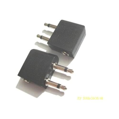 100PCS Airline Airplane Earphone Headphone Jack Adapter 3.5mm Adapter New