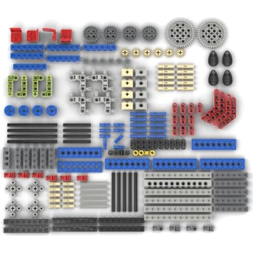 182Pcs Technology Small Particles Building Blocks with Brick Machinery with Holes - Random Color