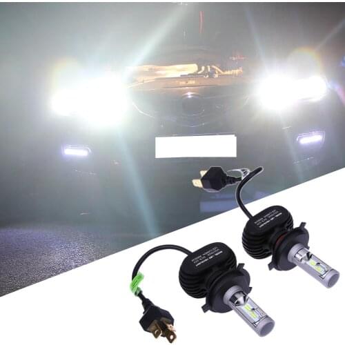 2Pcs Car LED Headlamps Auto Front Headlight Bulb H4 50W White Car-styling Automobiles Head Lamp Light-emitting Diode Lighting