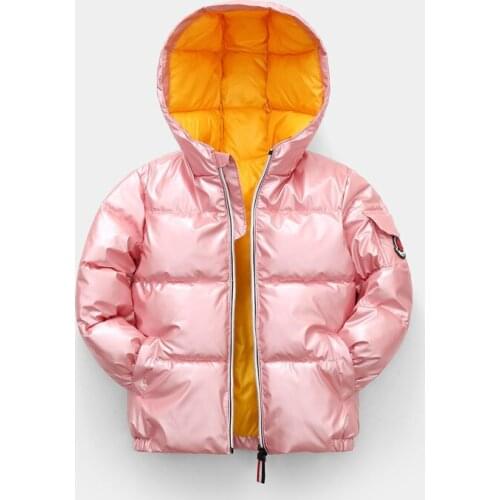 Winter Children Boys Coats Jacket Kids Down Cotton Coat Waterproof Snowsuit Pink Gold Silver Jacket Hooded Parka Girls Down Coat