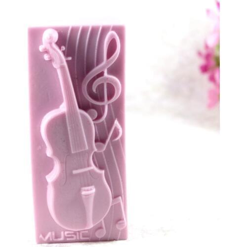 Violin Mold S486 Craft Art Silicone 3D Soap Mold Craft Molds DIY Handmade Candle Molds