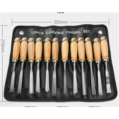 12pcs Guitar Violin Making Tools Knife Luthier Tools Carving Chisel Set Steel