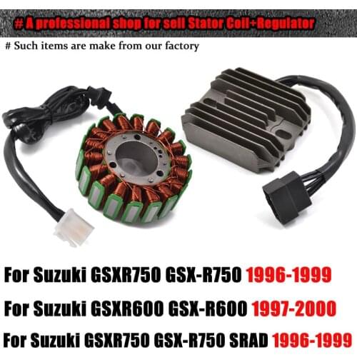Stator Coil & Regulator Rectifier For Suzuki GSXR600 GSX-R600 1997 1998 1999 2000 GSXR750 GSX-R750 1996 1997 1998 1999