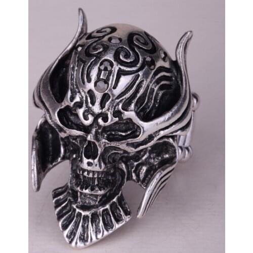 Skull ring stretch women biker jewelry halloween gift for women girls kids D
