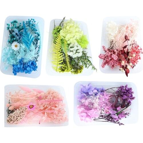 1Set Crystal Epoxy Filler Dry Flower Mixed Nail Stickers Decorations Resin Filling Material DIY Art Crafts Jewelry Making Tools