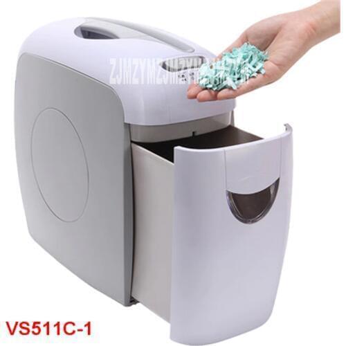 VS511C-1 7.5L Mini Electric Paper Shredder Paper Broken mute pulverizer family 220V/50hz Shredding Size 4*38MM 5 sheets / time