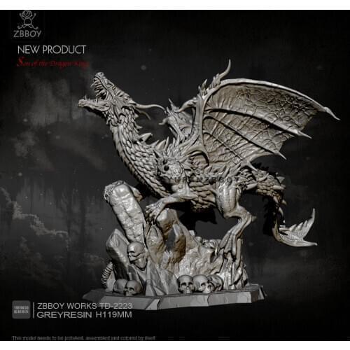 Dragon resin model Self-assembled (119mm width) TD-2223