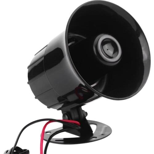 Motorcycle Car Alarm Warning Siren Vehicle Horn Alarm Loud Speaker 3 Tone Sound 12V 30W Emergency Sound Amplifier Accessories