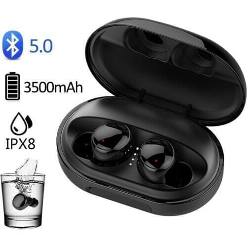 TWS Earbuds IPX8 Waterproof Bluetooth 5.0 Earphones Not Swimming True Wireless Earbuds Touch Control Noise Cancelling Headset