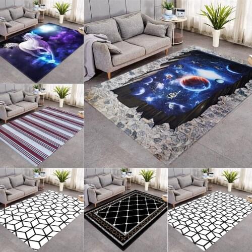 New Galaxy Space Stars 3D Print Carpets For Living Room Bedroom Area Rugs Child Crawl Play Floor Carpet Kids Tent Large Mat Room