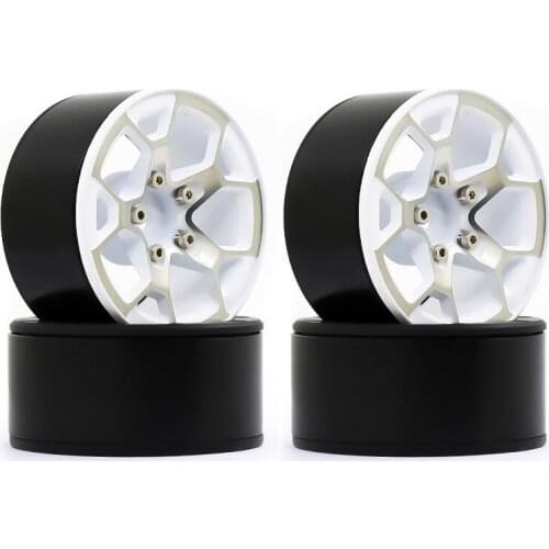 The New 4PCS 80g/pcs Heavy RC Rock Crawler Metal 1.9" BEADLOCK Wheel Rim for 1/10 Axial SCX10 90046 90047 D90