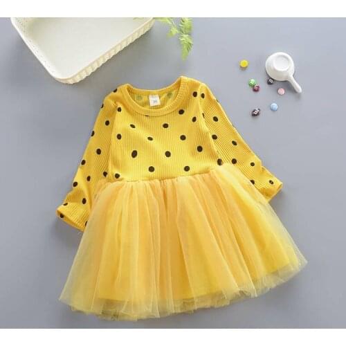 Girls dress spring autumn kids princess dress children long sleeve mesh dresses for baby girls fashion cute party dress clothing