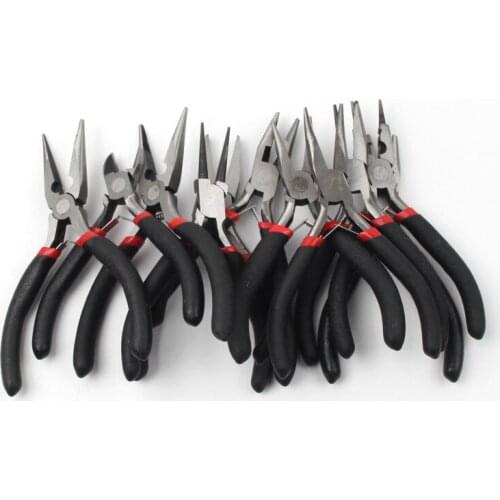 11-13.5cm 1PCS Multiple Style Black Handle Jewelry Pliers For Fashion Jewelry Repairing DIY Handmade Making Tools Accessories