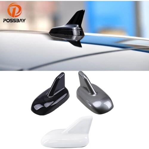 POSSBAY Car Roof Decoration Shark Fin Antenna for BMW/Honda/Toyota/Hyundai/VW/Kia Shark Aerials Mini Antennas Decorative