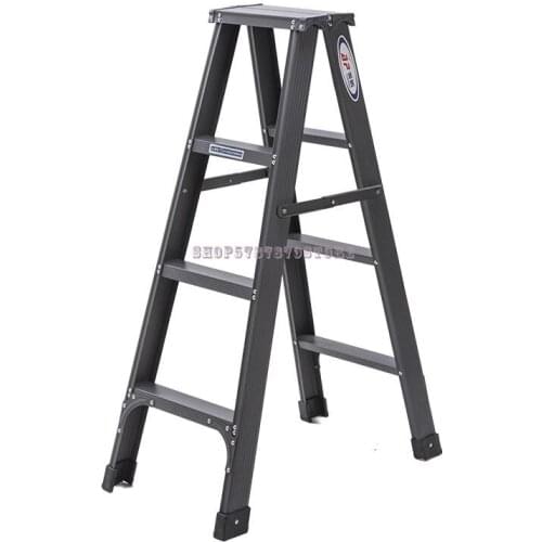 Aluminum Alloy Ladder Household Folding Herringbone Ladder Thickened Indoor Four Or Five Step Multifunctional Small Build