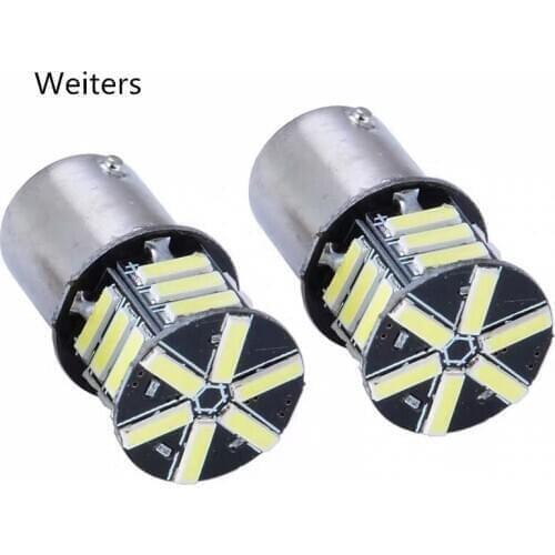 WTS wholesale 100PCS Car 1156 LED BAY15D 7020 Chip 21SMD Auto LED signal lamp Brake Lights White tail stop led bulb red DC12V