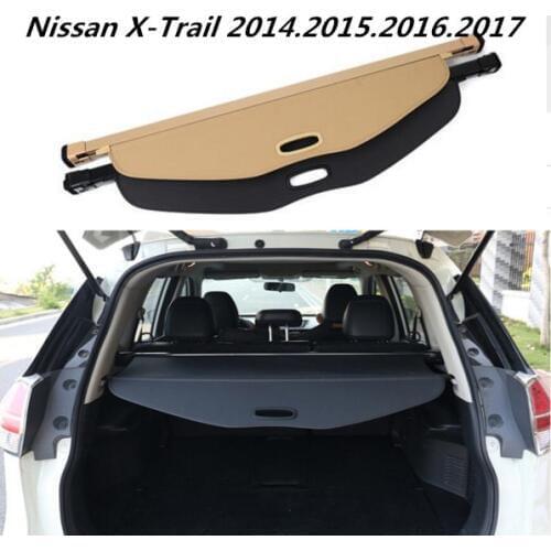 Car Rear Trunk Security Shield Cargo Cover For Nissan X-Trail 2014.2015.2016.2017 2018 Black Beige