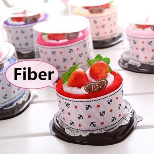10sets 20x20cm Cake shape packaging towel Microfiber Fabric Quick-drying towel Christmas Valentines Day Wedding Birthday gift